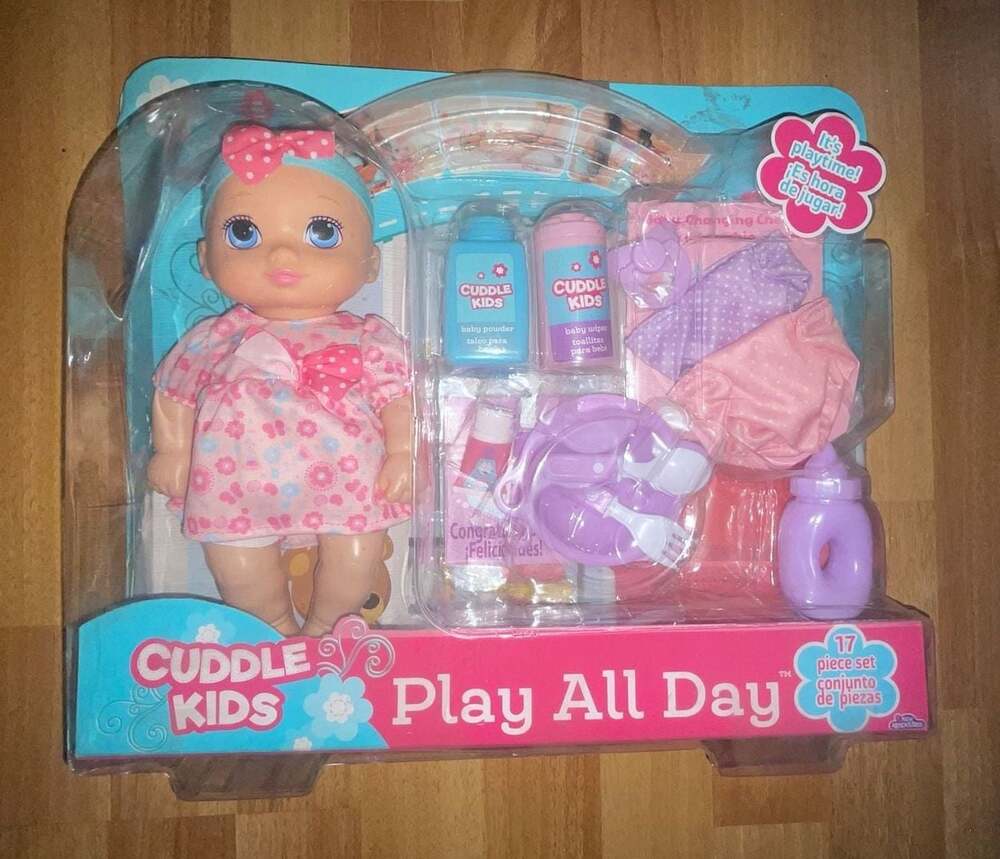 Cuddle Kids Play All Day 17 Piece Baby Doll Playset